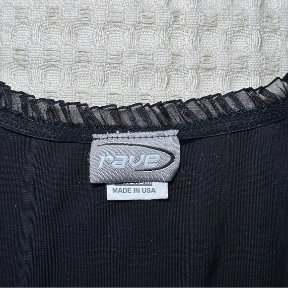 SOLD 90s Goth Rave Velvet Sequin Hook Eye Corset Lace Short Sleeve Corset Top - Picture 5 of 8